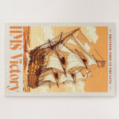 HMS Victory Poster Ikonisches britisches Liniensch Puzzle (Horizontal)