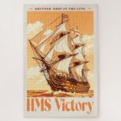 HMS Victory Poster Ikonisches britisches Liniensch Puzzle (Vertikal)