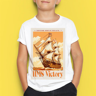 HMS Victory Poster Ikonisches britisches Liniensch T-Shirt