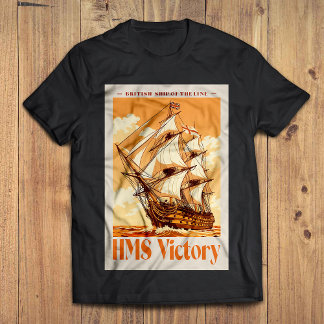 HMS Victory Poster Ikonisches britisches Liniensch T-Shirt