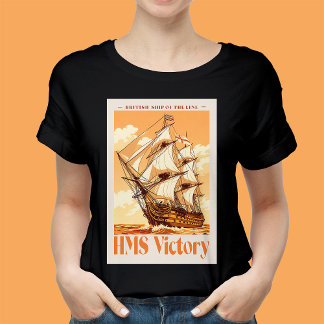 HMS Victory Poster Ikonisches britisches Liniensch T-Shirt