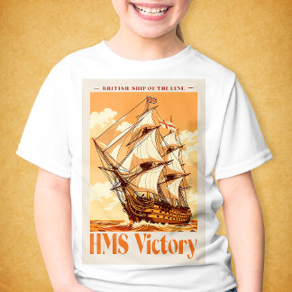 HMS Victory Poster Ikonisches britisches Liniensch T-Shirt