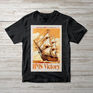 HMS Victory Poster Ikonisches britisches Liniensch T-Shirt