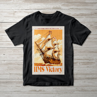 HMS Victory Poster Ikonisches britisches Liniensch T-Shirt