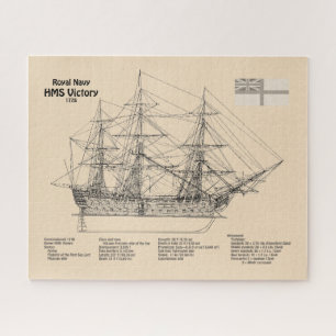 HMS Victory - Schiff Blaupausen SD Puzzle