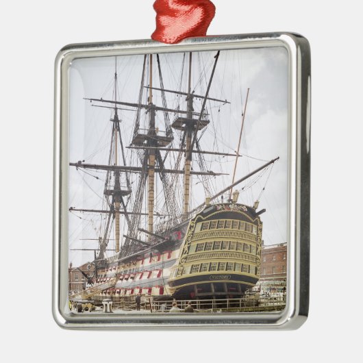 HMS Victory Silbernes Ornament (Links)