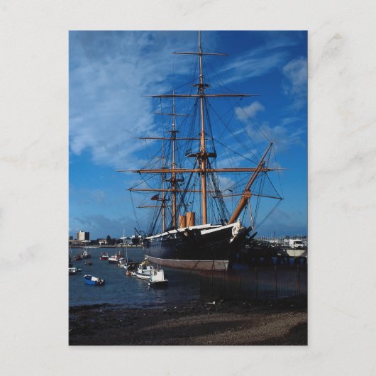 HMS Warrior", Portsmouth, England Postkarte (Vorderseite)