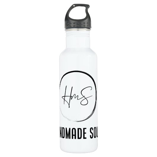 HmS Water Battle - White Edelstahlflasche (Vorderseite)