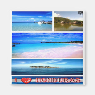 HN - Honduras - I Liebe - Collage Magnet