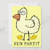 Hn Party! Einladung von Hühnern und Hühnern (Vorderseite)