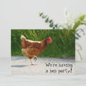 Hn Party! Einladung zum Bachelorette-Fest (Stehend Vorderseite)