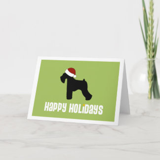 ! hnauzer Weihnachtsmannmütze Feiertagskarte