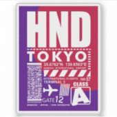 HND Airport Tokyo Aufkleber (Vorderseite)
