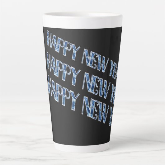 HNY Blue Diamond Latte Tasse (Vorderseite)