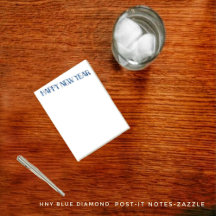HNY Blue Diamond Post-It Notes