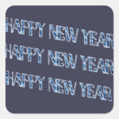 HNY-Blue Diamond Quadratischer Aufkleber (Vorderseite)