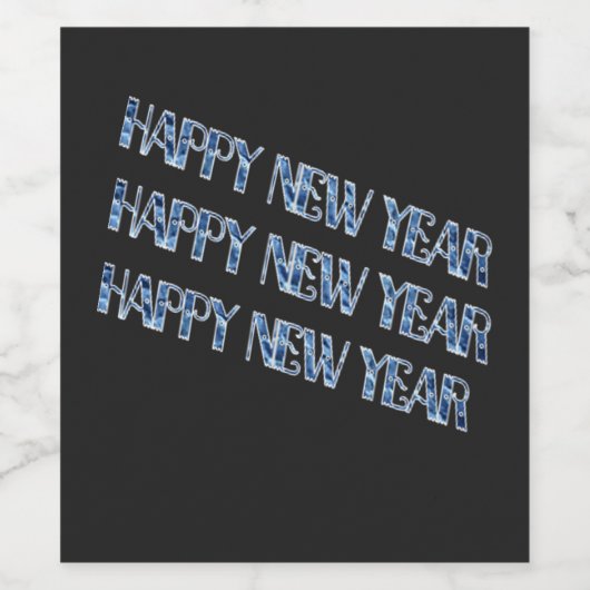 HNY-Blue Diamond Weinetikett (Einzelnes Label)