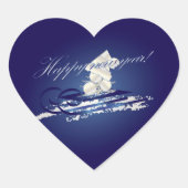 HNY sled Herz-Aufkleber (Vorderseite)