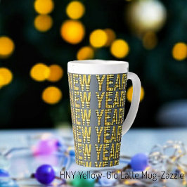 HNY Yellow-Gld Latte-Tasse Milchtasse