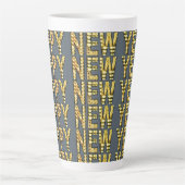 HNY Yellow-Gld Latte-Tasse Milchtasse (Vorderseite)