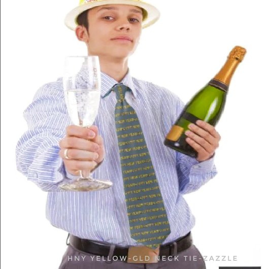 HNY Yellow-Gld Neck Tie Krawatte