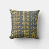 HNY Yellow-gld-Throw-Kissen Kissen (Vorderseite)