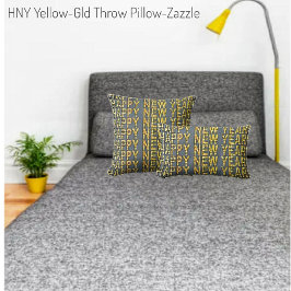 HNY Yellow-gld-Throw-Kissen Kissen