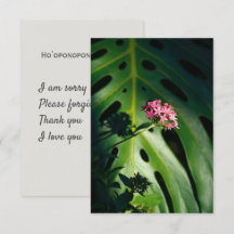 Hoʻoponopono-Gebet & modernes botanisches Foto