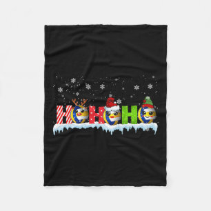Ho3 Funny Xmas Reindeer Santa Elf Volleyball Playa Fleecedecke