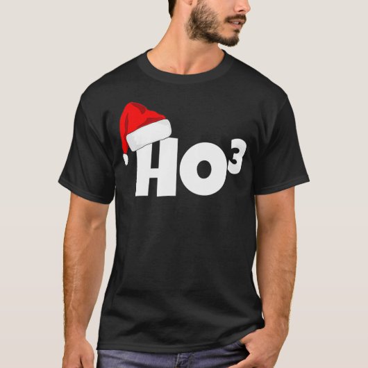 Ho3 Kubed Christmas HoHoHo Math Lehrer Funny Gesch T-Shirt (Vorderseite)