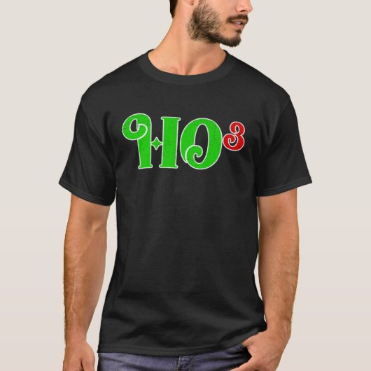 Ho 3 Cubed Christmas Ho Ho Ho Math Teacher Ho3 T-Shirt (Vorderseite)