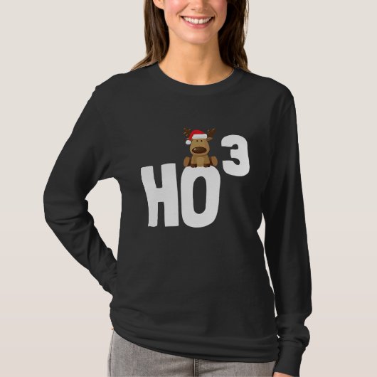 Ho 3 Cubed Christmas Ho Ho Math Teacher Ho3 T-Shirt (Vorderseite)