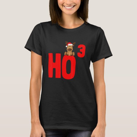 Ho 3 Mathelehrer Funny Idea Kuba Weihnachten Weihn T-Shirt (Vorderseite)