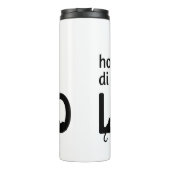 Ho Bisogno Di Un Letto (con gatti neri) Thermosbecher (Rückseite)