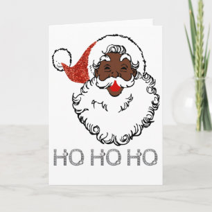 ho black santa feiertagskarte