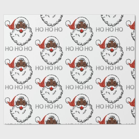 ho black santa geschenkpapier (Flach)