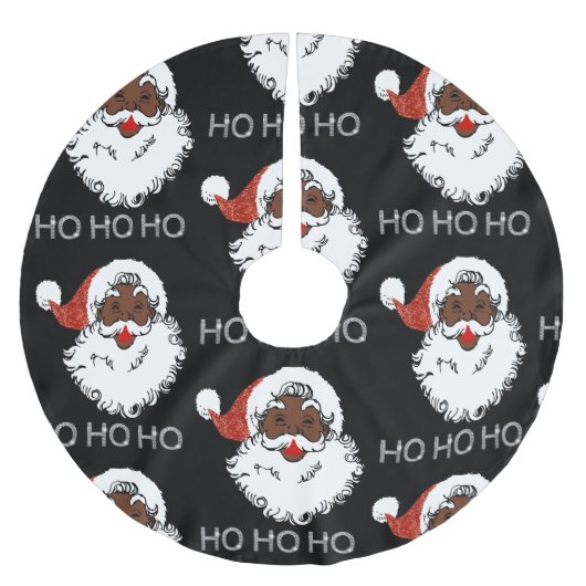 ho black santa polyester weihnachtsbaumdecke (Vorderseite)