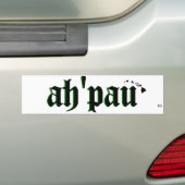 Ho Brah..., ah"pau Bumper White Sticker! Autoaufkleber (Auf Auto)