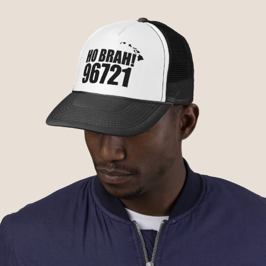 Ho Brah!... Hawaii Zip Code Hats 96721 Hilo Truckerkappe (Beispiel)