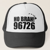 Ho Brah!... Hawaii Zip Code Hats 96726 Honaunau Truckerkappe (Vorderseite)