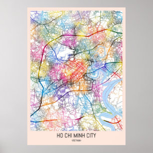 Ho Chi Minh City Vietnam City Map Poster