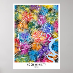 Ho Chi Minh City Vietnam City Map Poster
