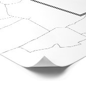 Ho Chi Minh City, Vietnam (schwarz auf weiß) Poster (Ecke)