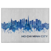Ho Chi Minh City Vietnam Skyline Blue Schneidebrett (Vorderseite)