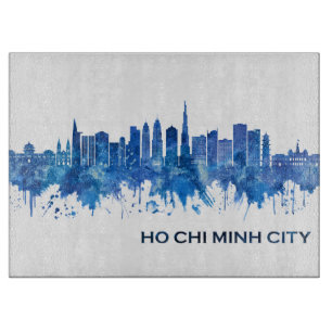 Ho Chi Minh City Vietnam Skyline Blue Schneidebrett