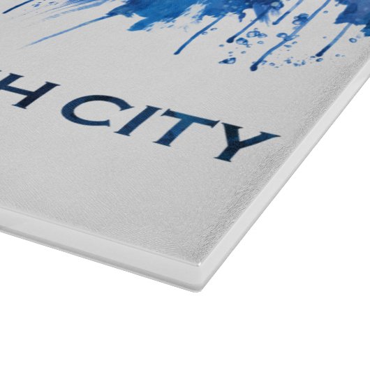 Ho Chi Minh City Vietnam Skyline Blue Schneidebrett (Ecke)