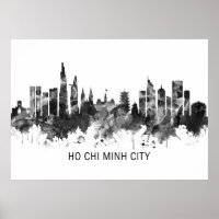 Ho Chi Minh City Vietnam Skyline BW