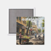 Ho Chi Minh City Vietnam Travel Magnet (Vorderseite/Rückseite)