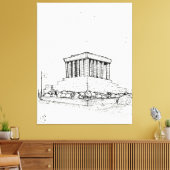 Ho Chi Minh Mausoleum Hanoi Vietnam Illustration Leinwanddruck (Insitu (Wohnzimmer))