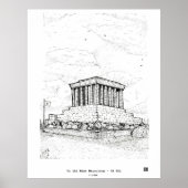 Ho Chi Minh Mausoleum Hanoi Vietnam Illustration Poster (Vorne)